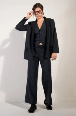Pain de Sucre Gilets*blake Noir Rayé