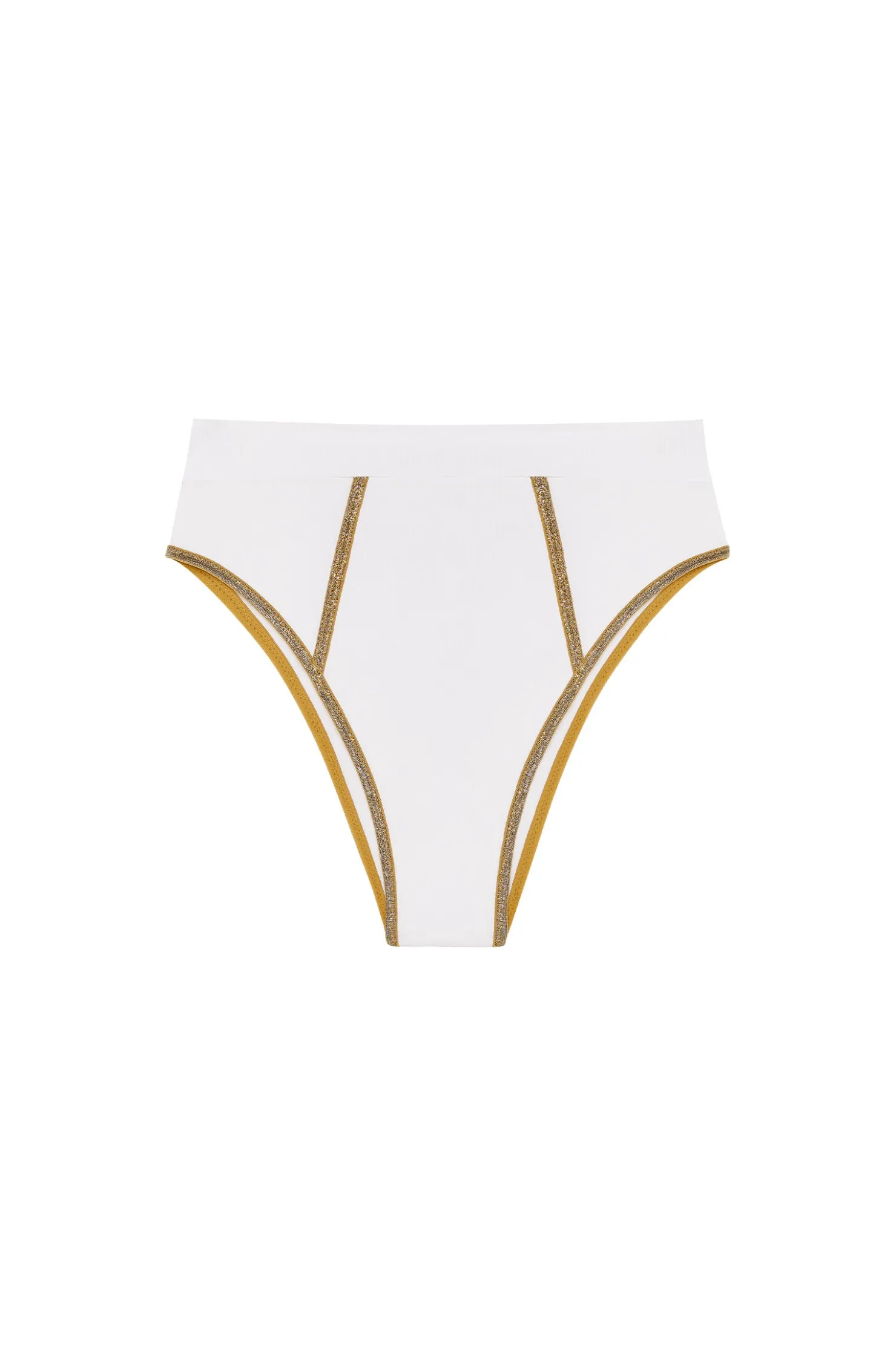 Pain de Sucre Maillots Lurex Doré|Maillots Côtelés*cordelia Blanc