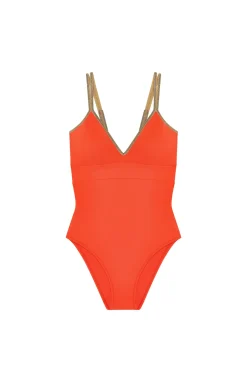 Pain de Sucre Poitrine Généreuse|Maillots Lurex Doré*laos Orange